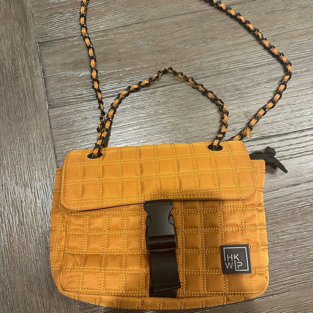 Mustard Quilted Crossbody Bag
